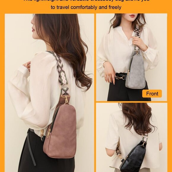 Sling Bag Crossbody Purse, Crossbody Fanny Pack for Trendy Women - Picture 2 of 7